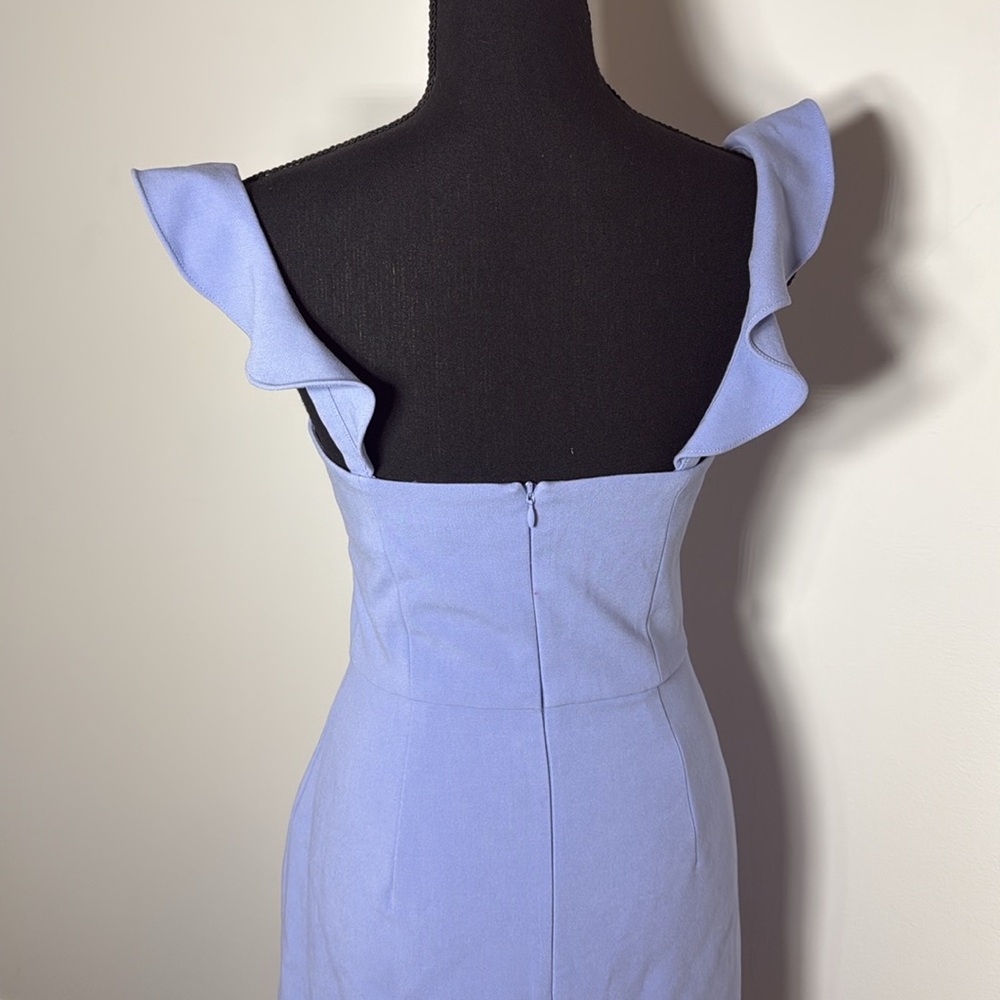 Women Plain Casual Mini Dress, Dusty Blue - Picture 7 of 9